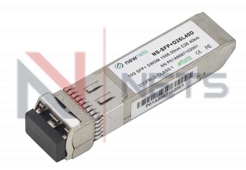 Оптический трансивер NS-SFP+ 10G DWDM, 26 канал, длина волны 1556.55nm, дальность 40km, LC, DDM