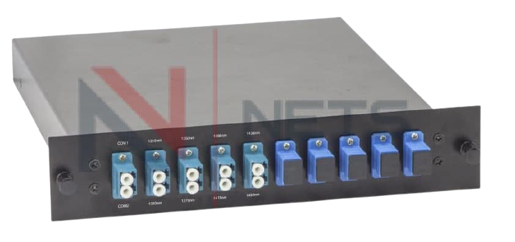 Оптический мультиплексор DWDM 1x10, каналы 50-59, (LC/UPC), COM (LC/UPC), 1/2Rack