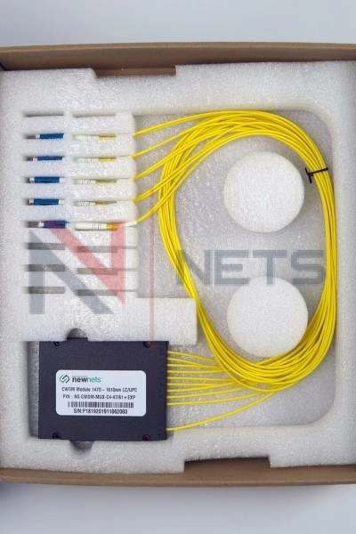 Оптический демультиплексор CWDM 1x8  длины волн 1310-1450nm, (LC/UPC), COM+EXP (LC/UPC), ABS Box