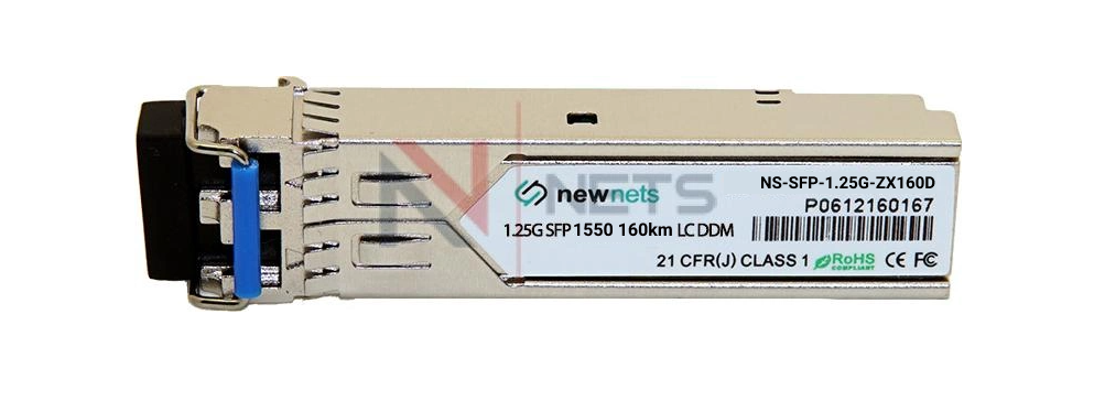 Оптический трансивер NS-SFP-1.25G-ZX160D дальность до 160km, длина волны 1550nm, 42dB, LC, DDM