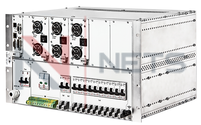 Каркас 19" стоечный 6U, с установкой до 5-ти модулей МП800, 48В