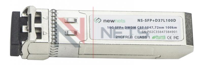 Оптический трансивер NS-SFP+ 10G DWDM, 37 канал, длина волны 1547.72nm, дальность 100km, LC, DDM