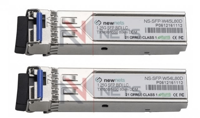 Оптический трансивер NS-SFP-1.25G-W54L80D, 1.25G Tx/Rx: 1550/1490nm 80km LC, DDM