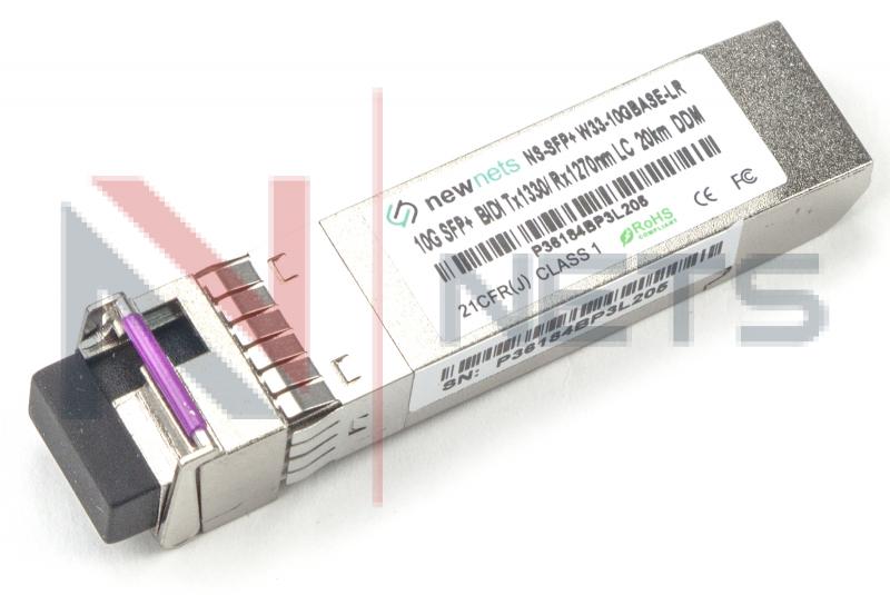 Оптический трансивер NS-SFP+W33-10GBASE LR, 10G Tx/Rx:1330/1270nm 20km, LC, DDM