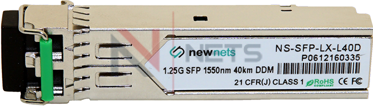 Оптический трансивер NS-SFP-1.25G-EX40D дальность до 40km, длина волны 1550nm, LC, DDM