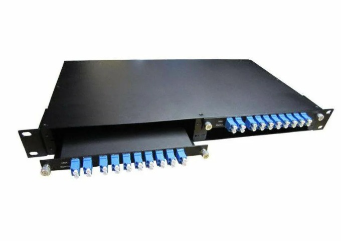 Оптический мультиплексор CWDM 1x16 длины волн 1310-1610nm, 1U/4LGX