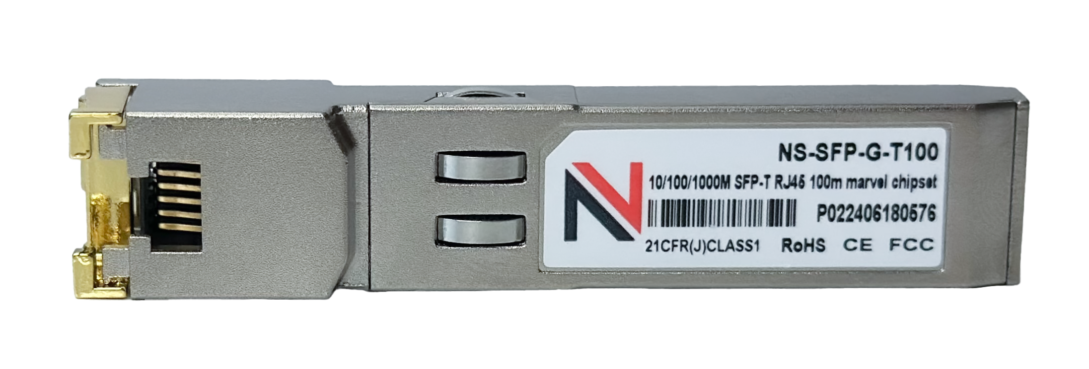 Медный трансивер NS-SFP-G-T100 Base-T, RJ-45, 10/100/1000MB, 100m