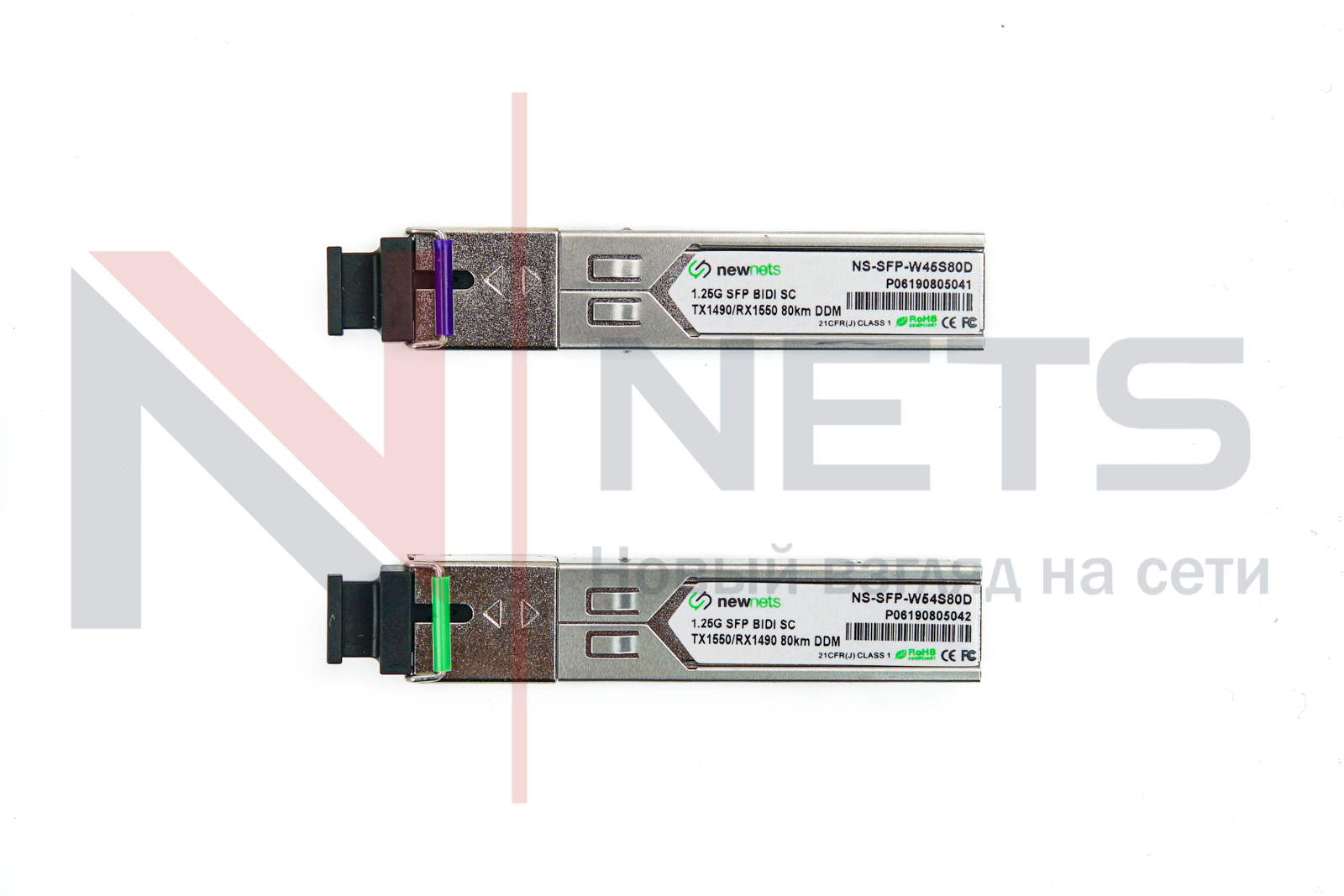 Оптический трансивер NS-SFP-1.25G-W54S80D, 1.25G Tx/Rx: 1550/1490nm 80km SC, DDM