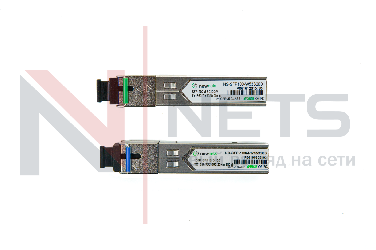 Оптический трансивер NS-SFP-100MB-W53S20D, Tx/Rx: 1550/1310nm 20km SC DDM