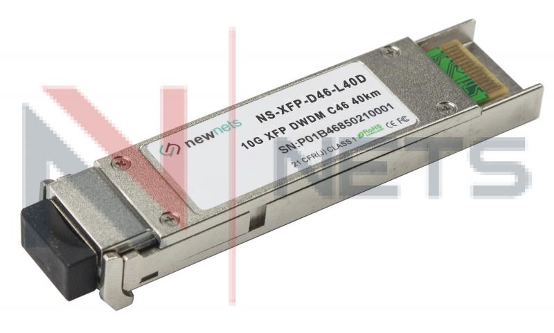 Оптический трансивер NS-XFP 10G DWDM, 46 канал, длина волны 1540.56nm, дальность 40km, LC, DDM