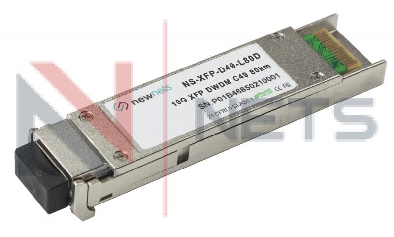Оптический трансивер NS-XFP 10G DWDM, 49 канал, длина волны 1538.19nm, дальность 80km, LC, DDM