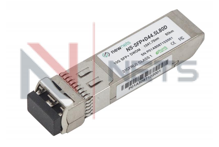 Оптический трансивер NS-SFP+ 10G DWDM, 44,5 канал, длина волны 1541.75nm, дальность 80km, DDM, 50GHz