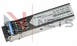 Оптический трансивер NS-SFP-1.25G-W53L3D, 1.25G Tx/Rx: 1550/1310nm индустриальный, 3km LC, DDM